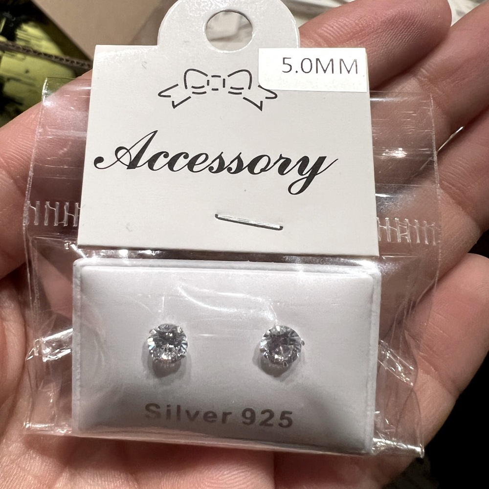 5 mm Silver 925 Earrings